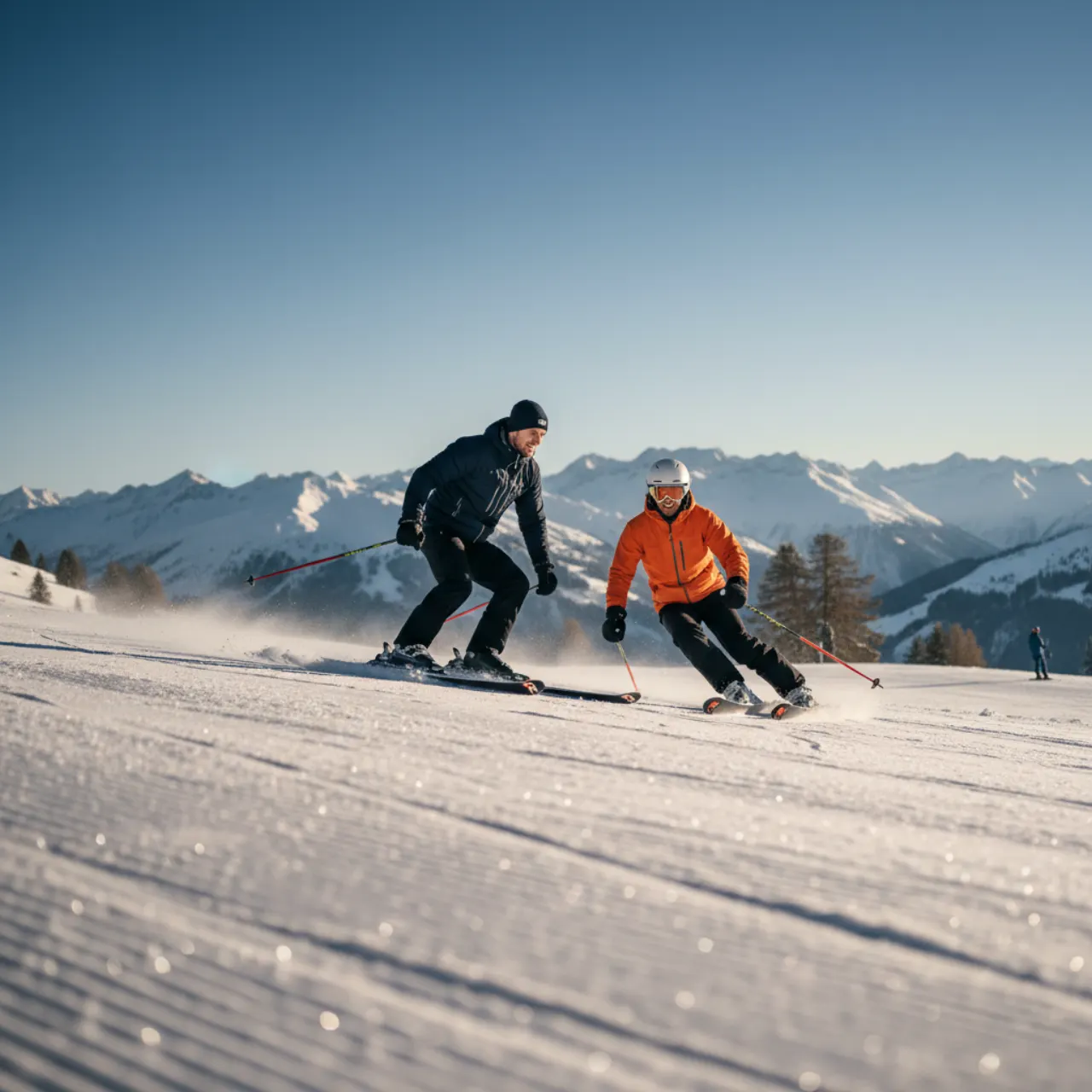 Davos Klosters ski instructor on Parsenn